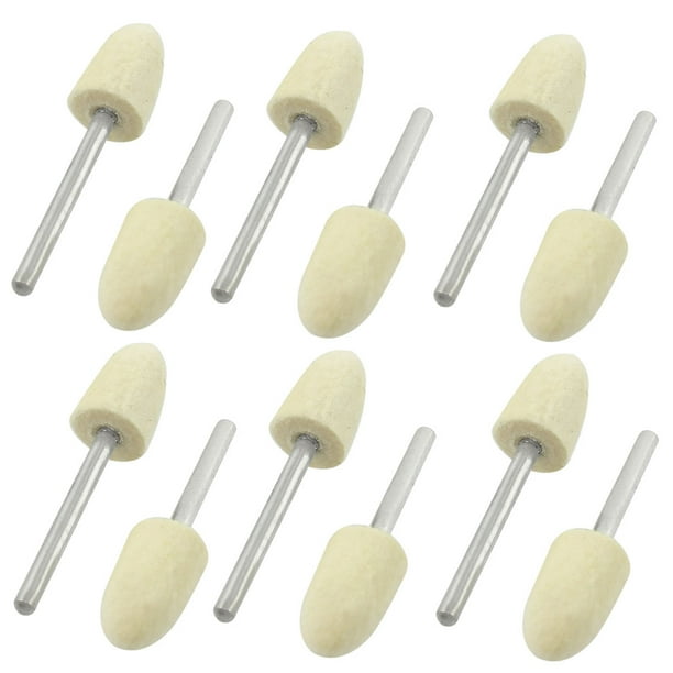 uxcell 12 Pcs Polishing Buffing Tool Conical Mounted Felt Bobs 3mm Shank uxcell 12 Pcs Polishing Buffing Tool Conical Mounted Felt Bobs 3mm Shank